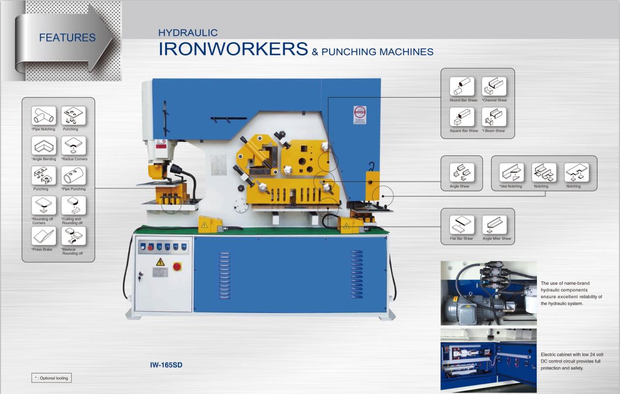 금속 유압 IronWorker 기계 펀칭 및 전단기